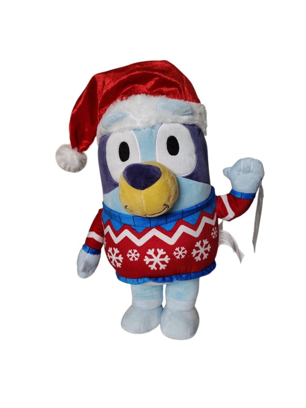 Bluey Christmas Plush 20 in Jumbo Holiday Greeter Wearing Festive Santa Hat